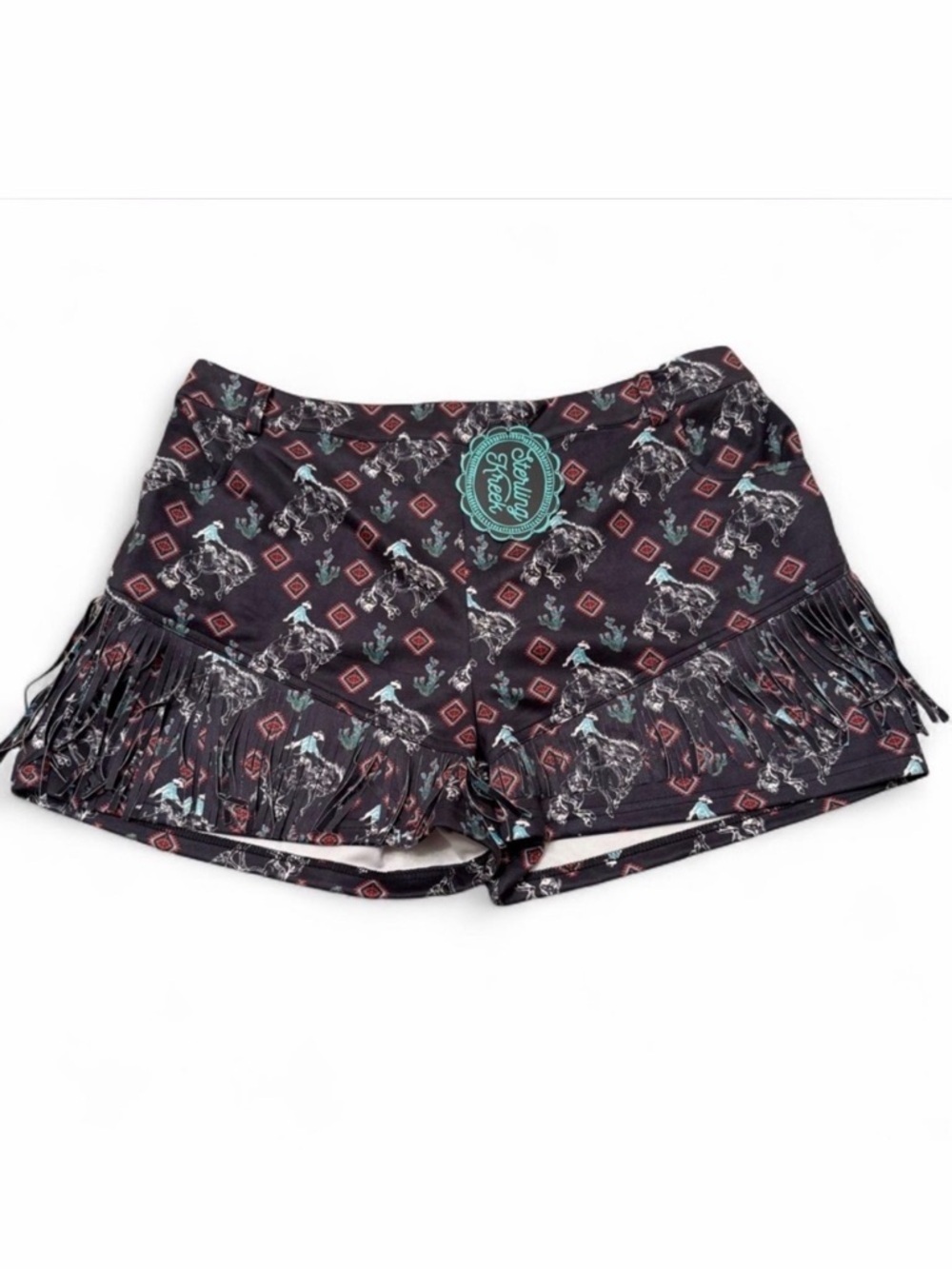 Sterling Kreek Bronc Desert Shorts Women’s 3X Fringe Aztec Cowgirl Rodeo Western